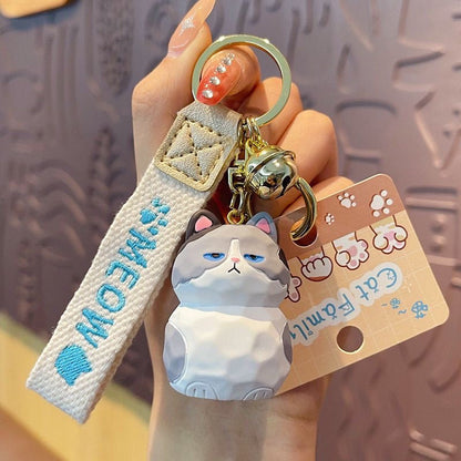 Cute Resin Cat Keychain