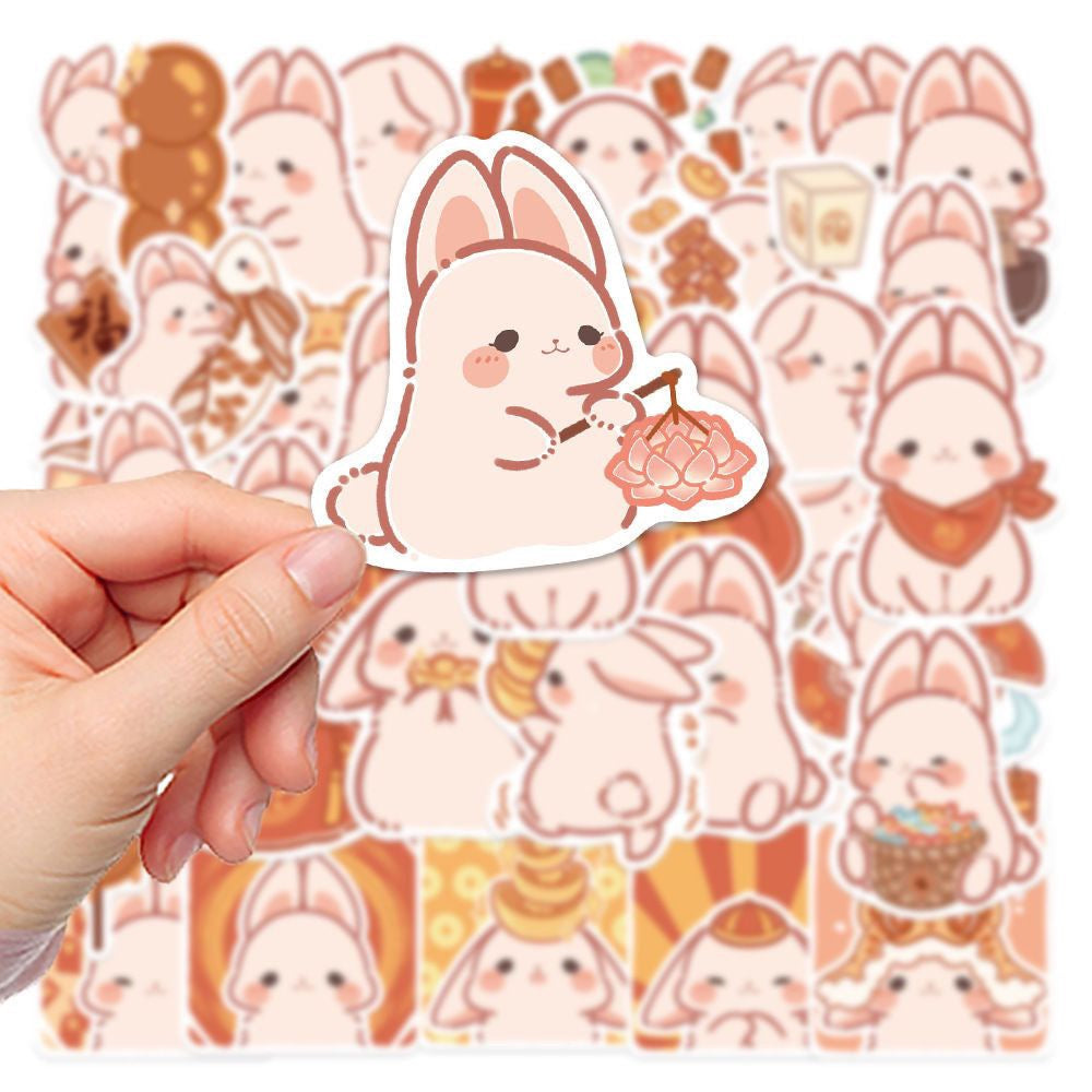 Kawaii Lucky Bunny Stickers 40 Pcs V Boutique Studio