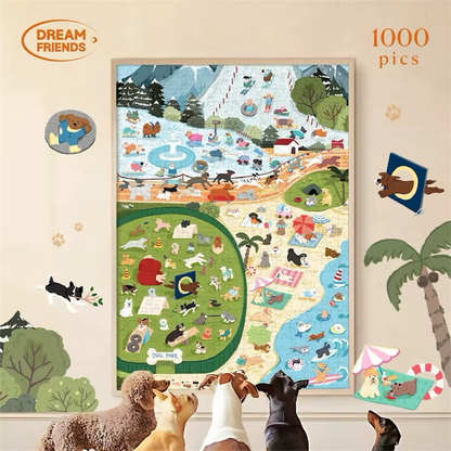 Puppy Parade Dog Sports Day 1000 Piece Jigsaw Puzzle Dream Friends