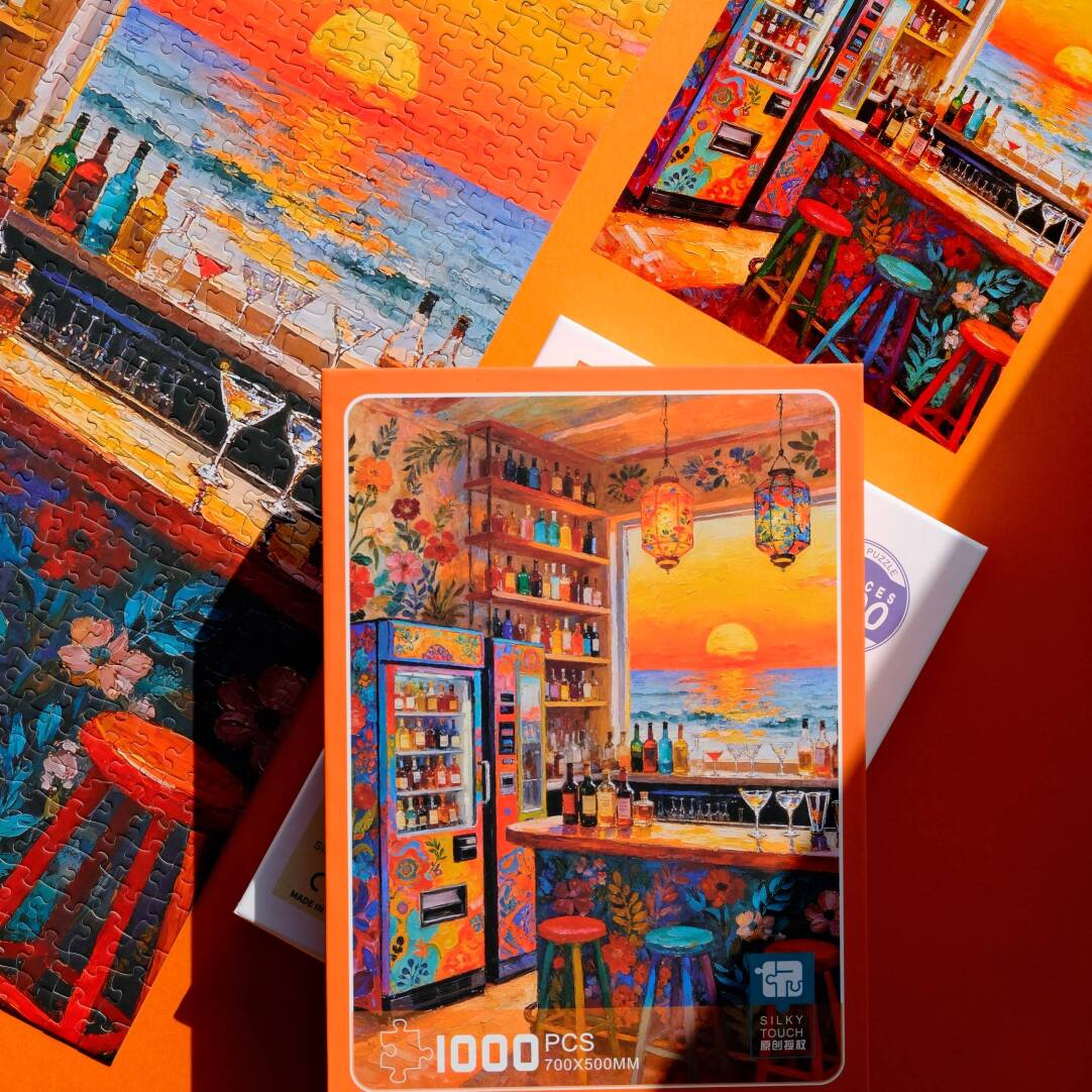 Golden Hour Bar 1000 Piece Puzzle Toppie
