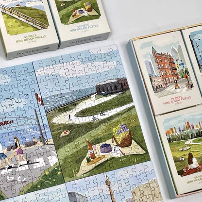 Puffinkids Toronto Journey 6 x 99 Piece Mini Jigsaw Puzzle Set Puffinkids