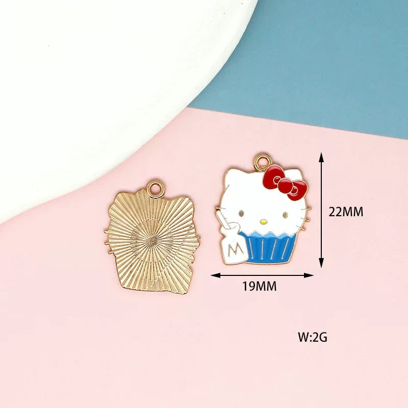 Sweet Kitty Alloy Charms for Jewelry Making