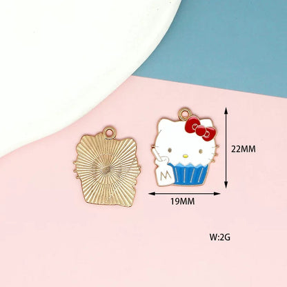 Sweet Kitty Alloy Charms for Jewelry Making