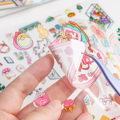 Kawaii Miniature Shop Sticker Set – 3D Puffy Stickers for DIY & Crafts