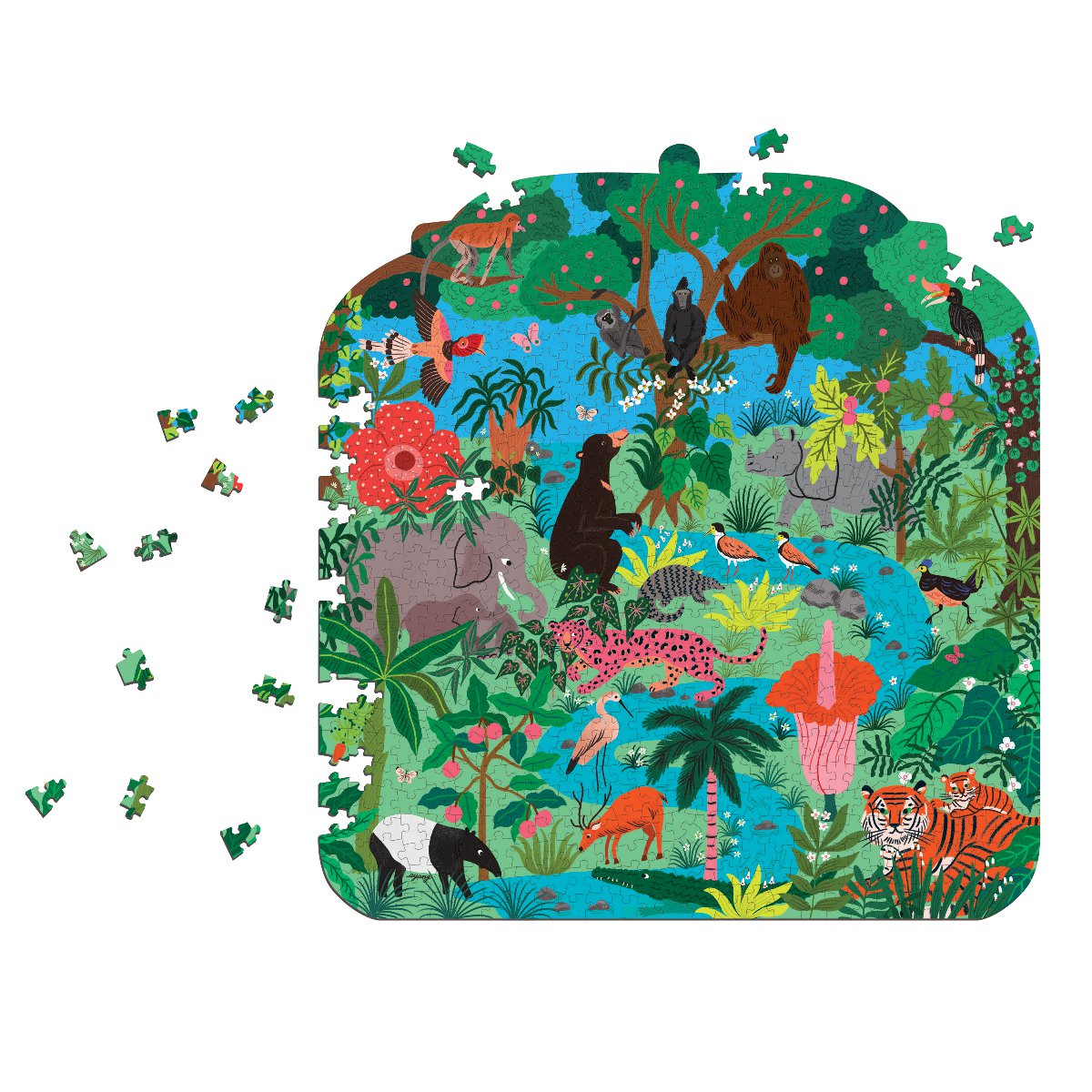 Rainforest Terrarium 750 Piece Shaped Puzzle Mudpuppy