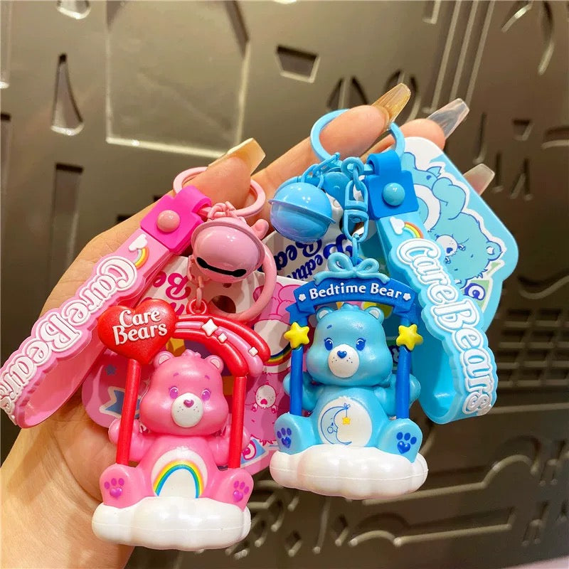 Rainbow Swing Care Bears Keychain