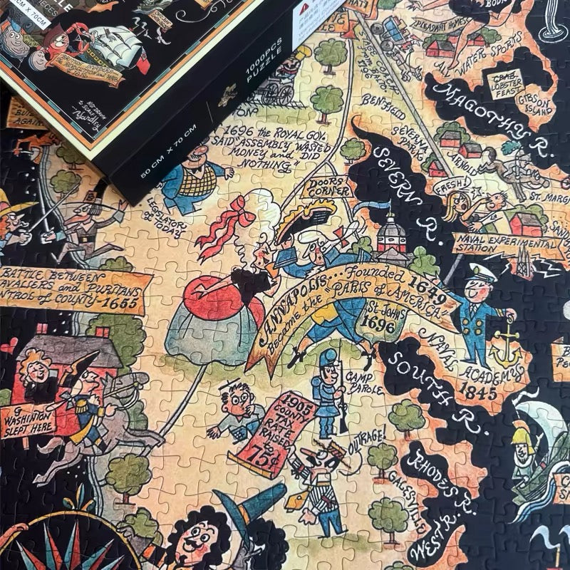BOFF Anne Arundel County Historical Map 1000 Piece Jigsaw Puzzle BOFF