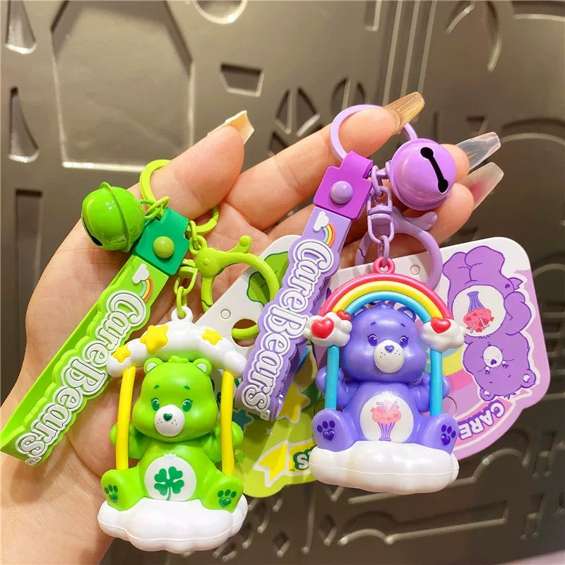 Rainbow Swing Care Bears Keychain