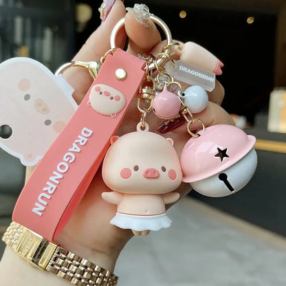 Kawaii Pig Keychain Set