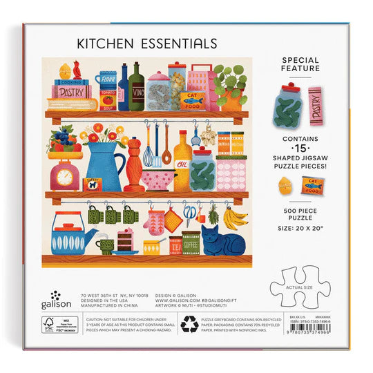 Kitchen Essentials 500 Piece Puzzle with Shaped Pieces