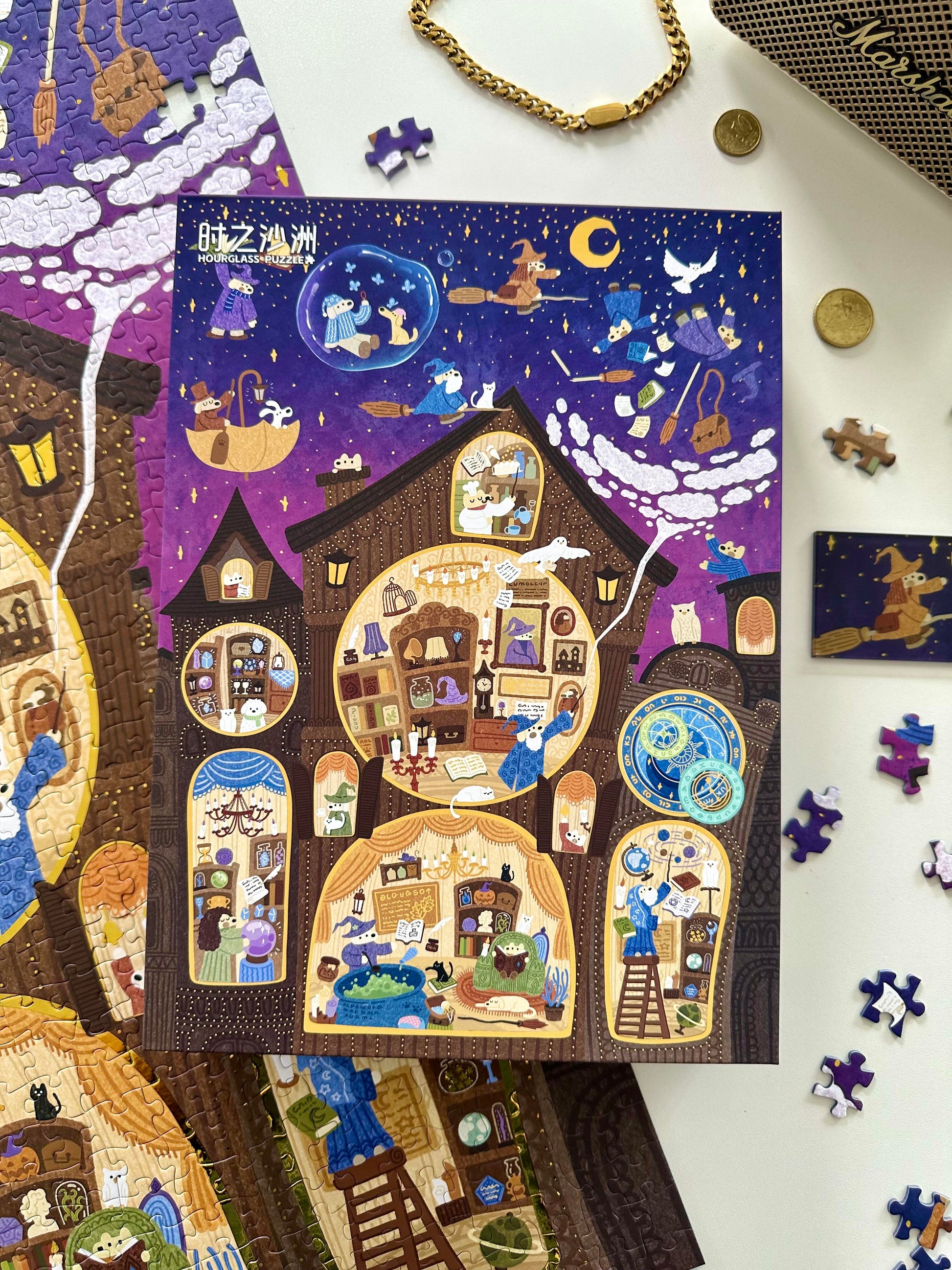 Hourglass Puzzle Dog Is the Messenger of the Magical World 1000 Piece Jigsaw Puzzle V Boutique Studio