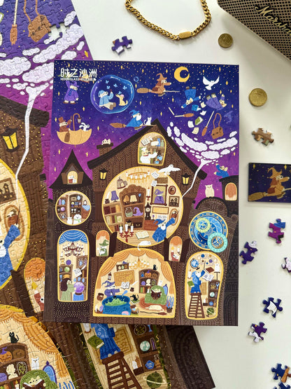 Hourglass Puzzle Dog Is the Messenger of the Magical World 1000 Piece Jigsaw Puzzle V Boutique Studio