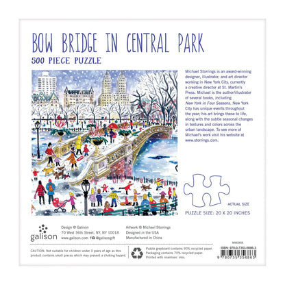 Michael Storrings Bow Bridge In Central Park 500 Piece Jigsaw Puzzle