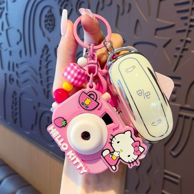 Hello Kitty Projector Camera Keychain Charm