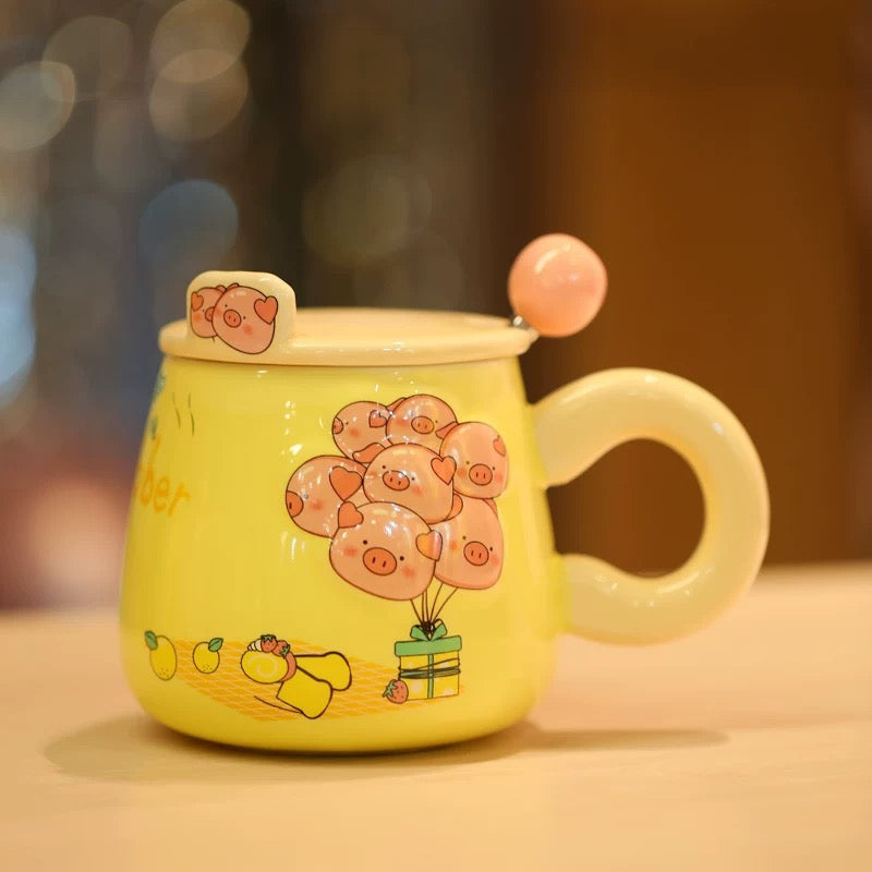 Jolie tasse en céramique à motif de dessin animé