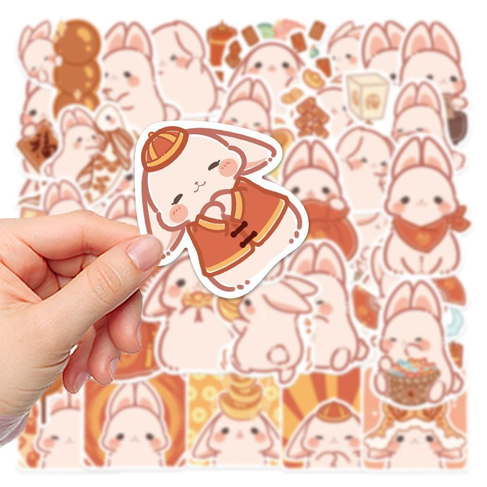 Kawaii Lucky Bunny Stickers 40 Pcs V Boutique Studio