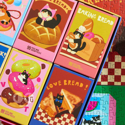 Puffinkids Bakery Cats 6 x 99 Piece Mini Jigsaw Puzzle Set