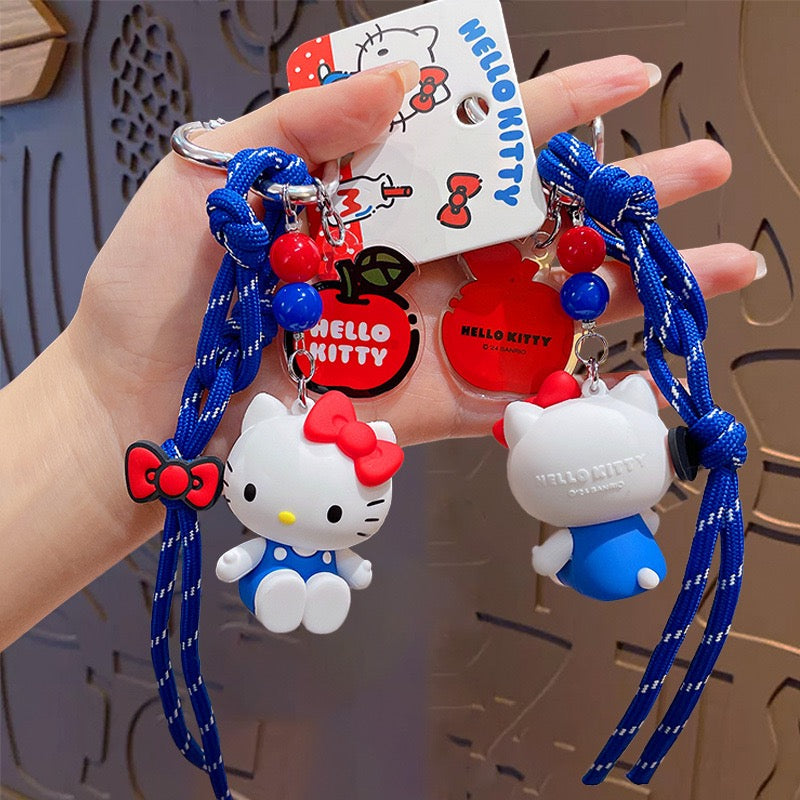 Hello Kitty Keychain with Strap – Cute Cartoon Bag Charm Gift