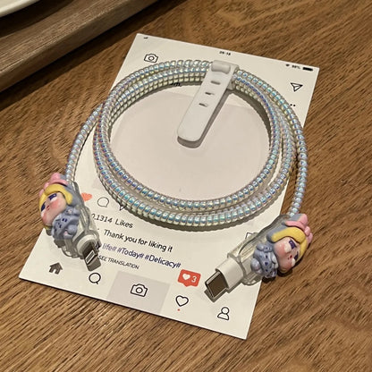 Cute Crybaby 3D Doll Cable Cover Set – Kawaii Charging Cable Protector