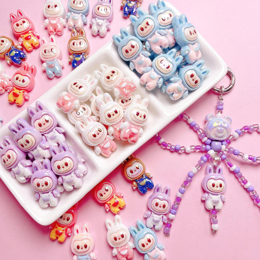 Kawaii Bunny Resin Charms – DIY Beads for Phone Charms & Keychains