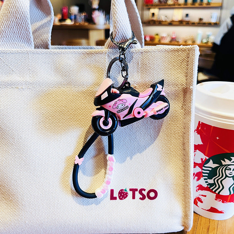 Sanrio Cartoon Motorcycle Keychain