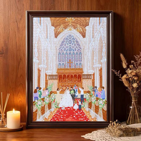 YILEHAI Church Wedding 1000-Piece Jigsaw Puzzle YILEHAI