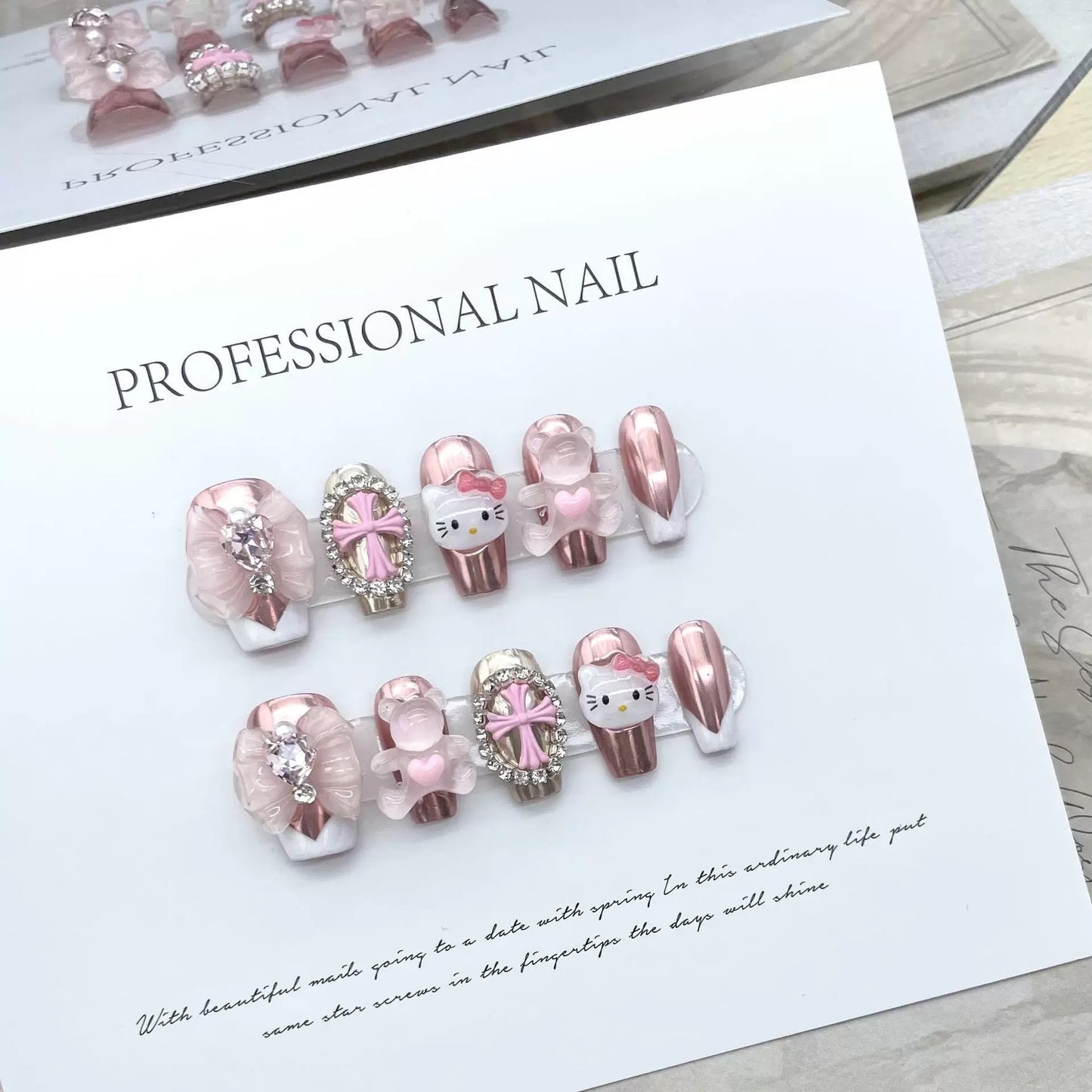 Ongles à coller Pink Kitty