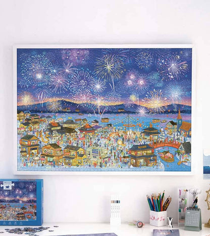 Fireworks Night Festival 1000 Piece Jigsaw Puzzle