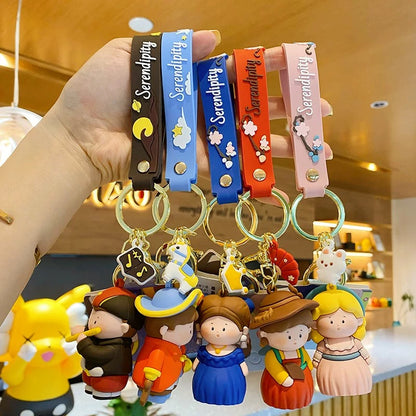 Classic Art Cartoon Keychain – Cute Vintage Characters