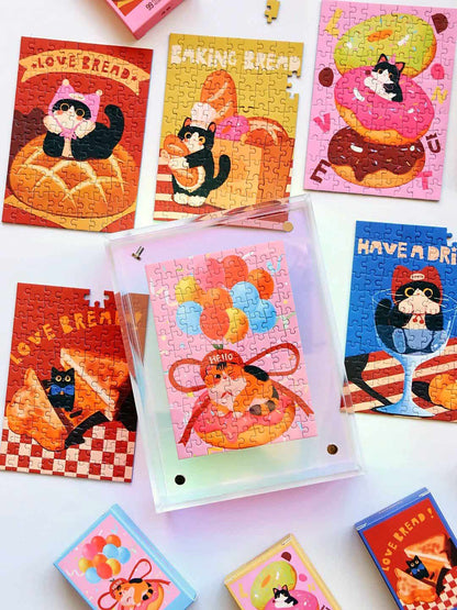 Puffinkids Bakery Cats 6 x 99 Piece Mini Jigsaw Puzzle Set
