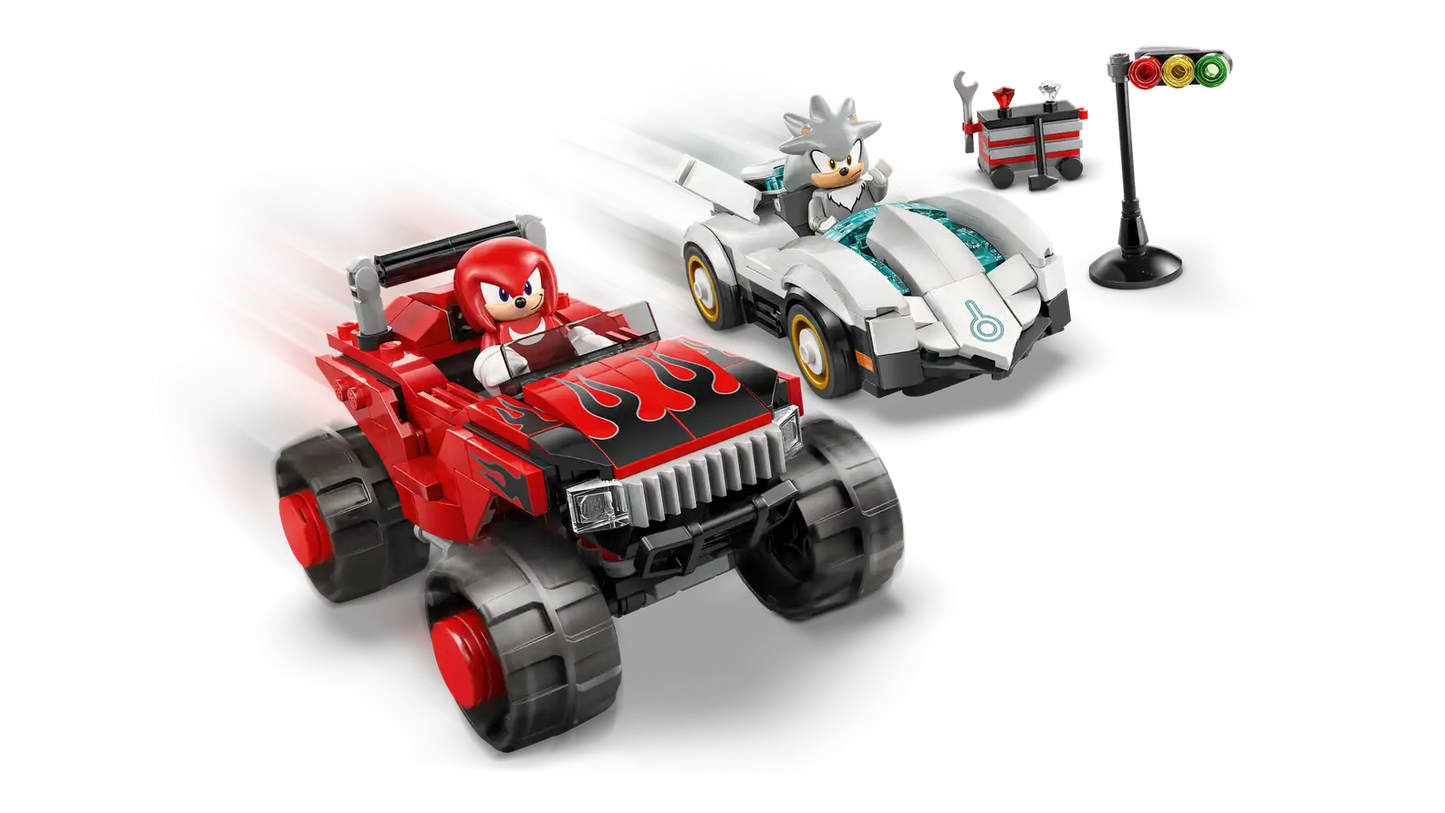 LEGO® Sonic the Hedgehog™
Silver's Car vs. Knuckles' Monster Truck 77118