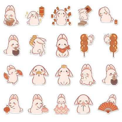 Kawaii Lucky Bunny Stickers 40 Pcs V Boutique Studio