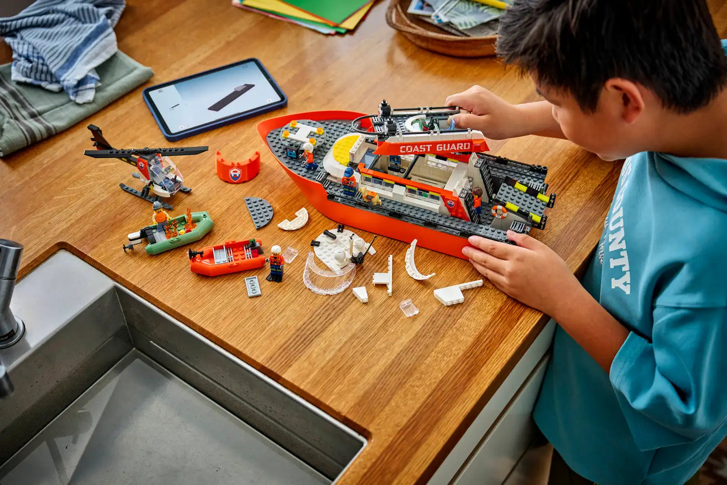 LEGO City Coast Guard Rescue Boat & Helicopter 60504