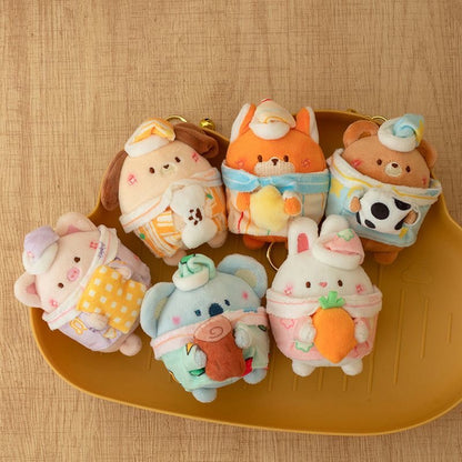 Kawaii Good Night Animal Plush Keychain Collection V Boutique Studio