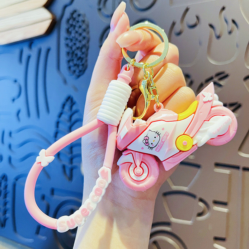 Sanrio Cartoon Motorcycle Keychain