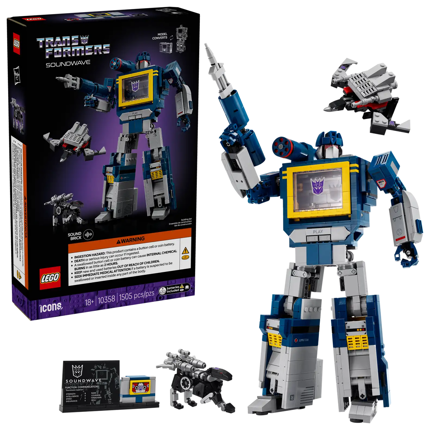 LEGO Icons Transformers: Soundwave 10358