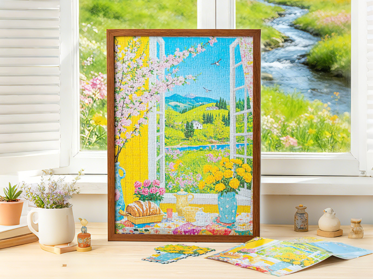 Verdant View from the Window 500 Piece Jigsaw Puzzle VINLAA