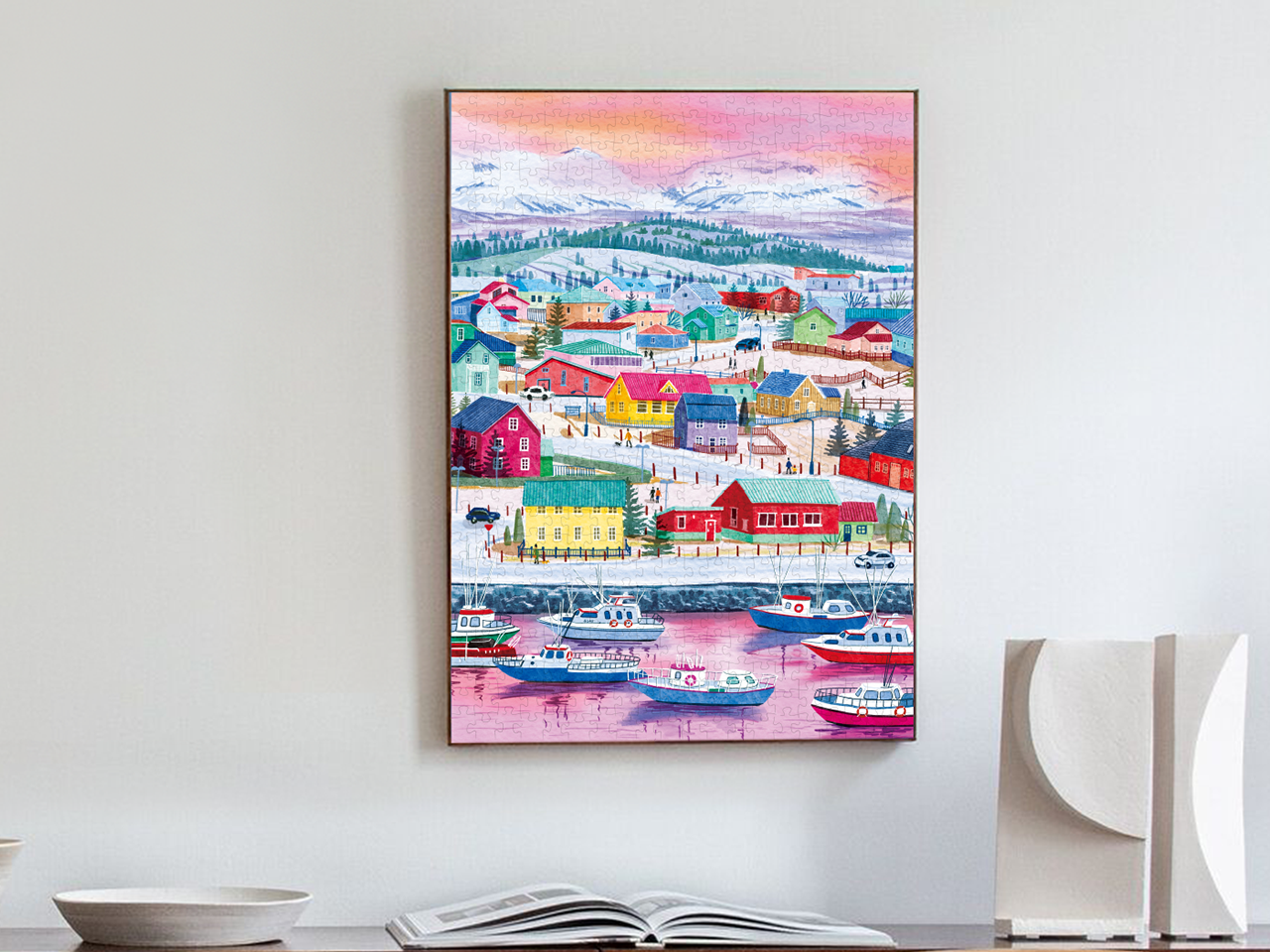 Iceland Dreamer Town 500 Piece Jigsaw Puzzle ZHIJU