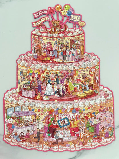 Momibook Birthday Cake Puzzle – 481 Irregular Pieces