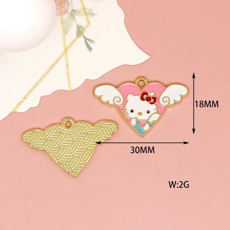 Cheerful Kitty Alloy Charms for Jewelry Making
