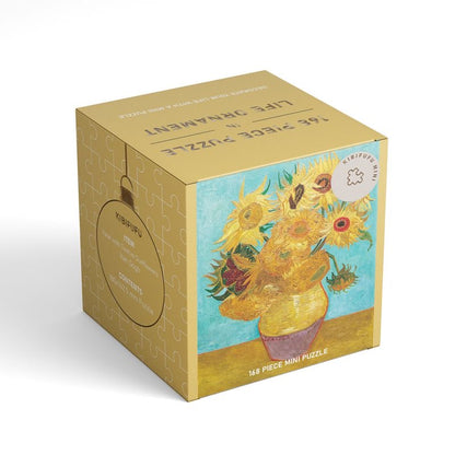Kibifufu Vase with Fifteen Sunflowers 168 Piece Mini Jigsaw Puzzle Kibifufu