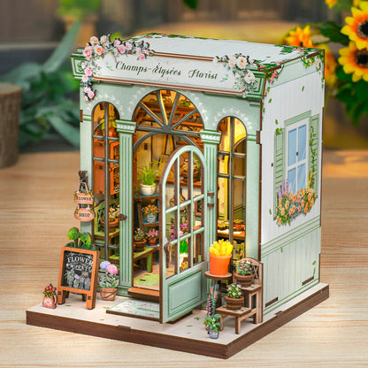 Champs-Élysées Florist – DIY Wooden Miniature Book Nook Kit