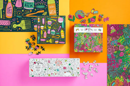 Andrea Pippins Flowers In Your Hair Color-In 1000 Piece Panoramic Puzzle
