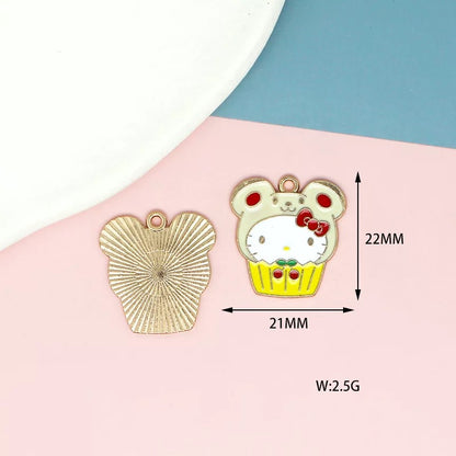 Sweet Kitty Alloy Charms for Jewelry Making