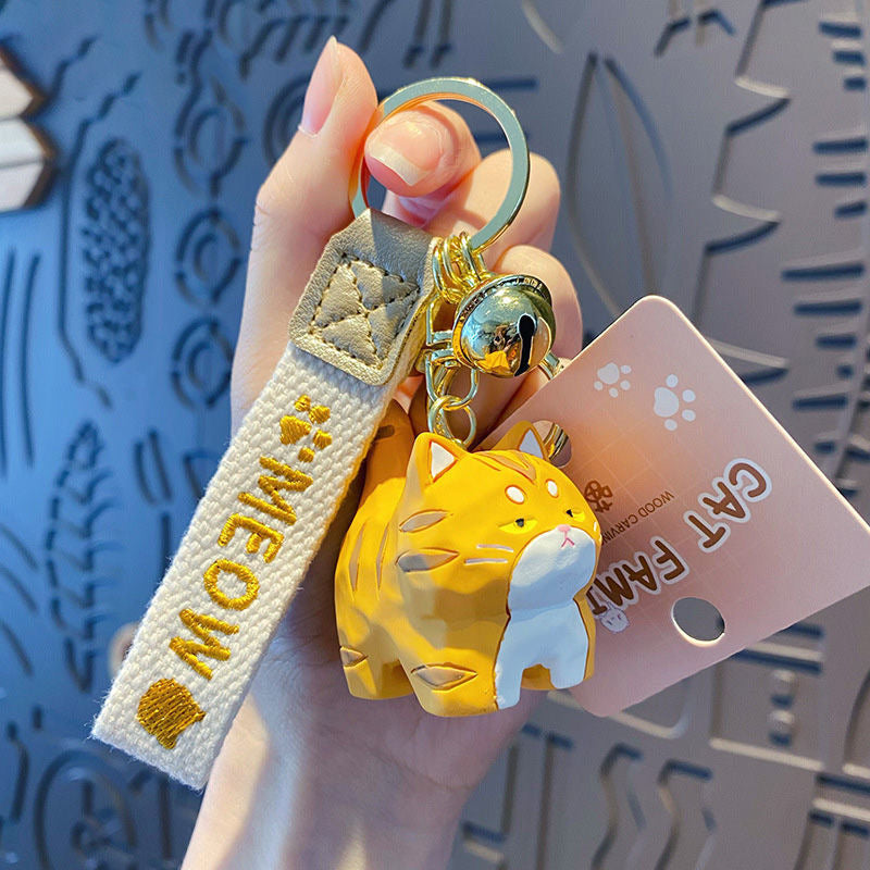 Cute Resin Cat Keychain