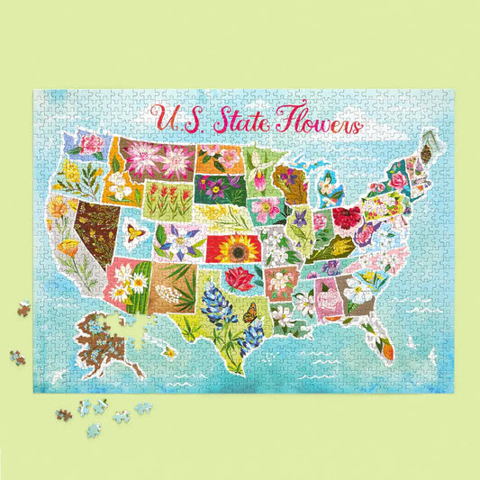 U.S. State Flowers 1000 Piece Puzzle Jigsaw puzzles