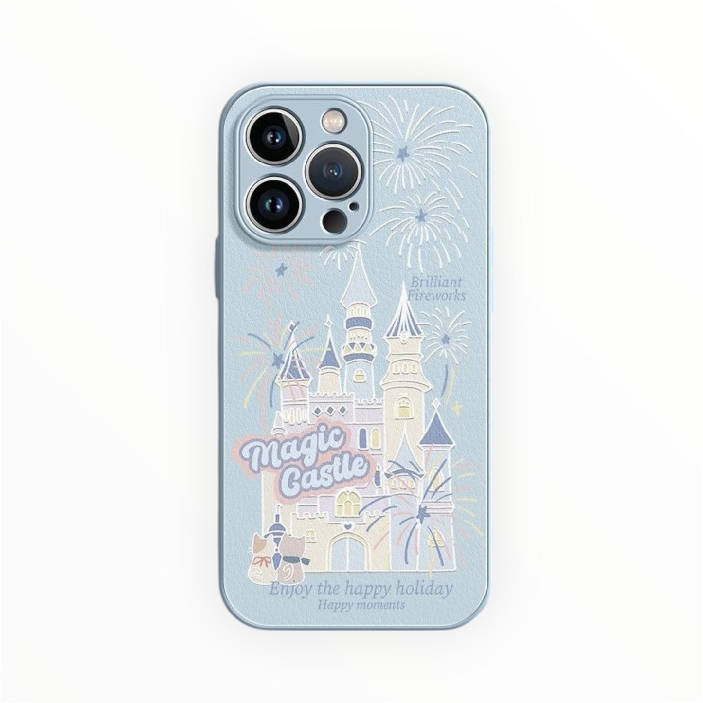 Étui de téléphone en cuir liquide Magic Castle