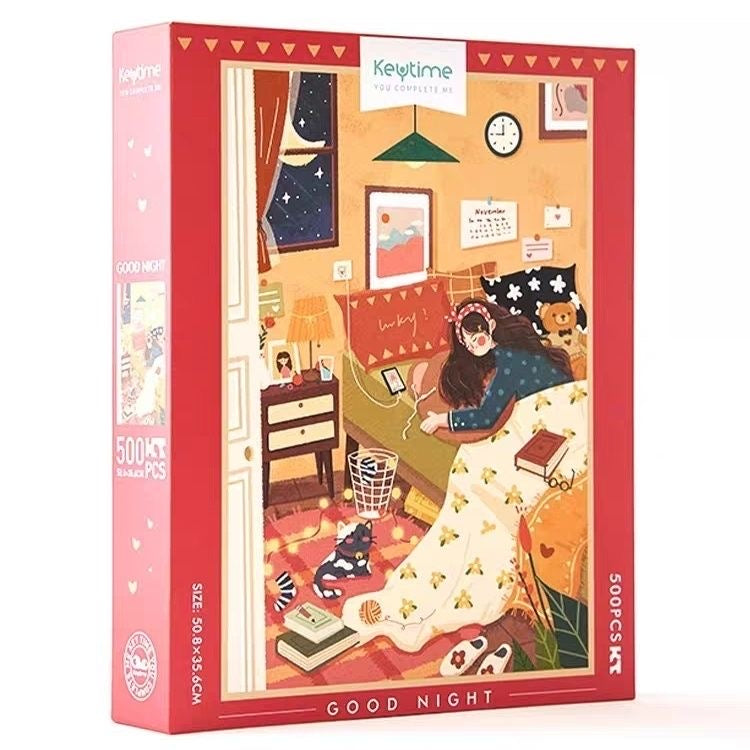 KeyTime Good Night 500 Piece Jigsaw Puzzle KeyTime