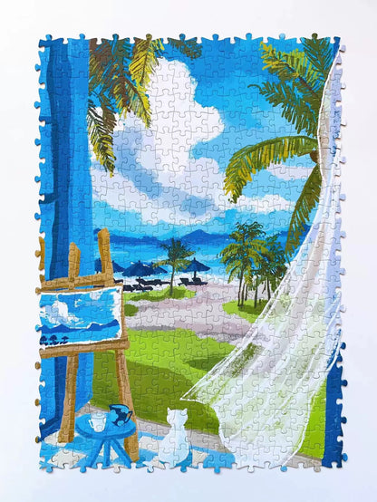 CHILL PUZ Summer Seaside 500 Piece Jigsaw Puzzle