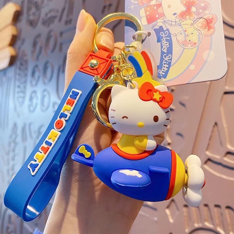 Kawaii Sanrio Airplane Keychain